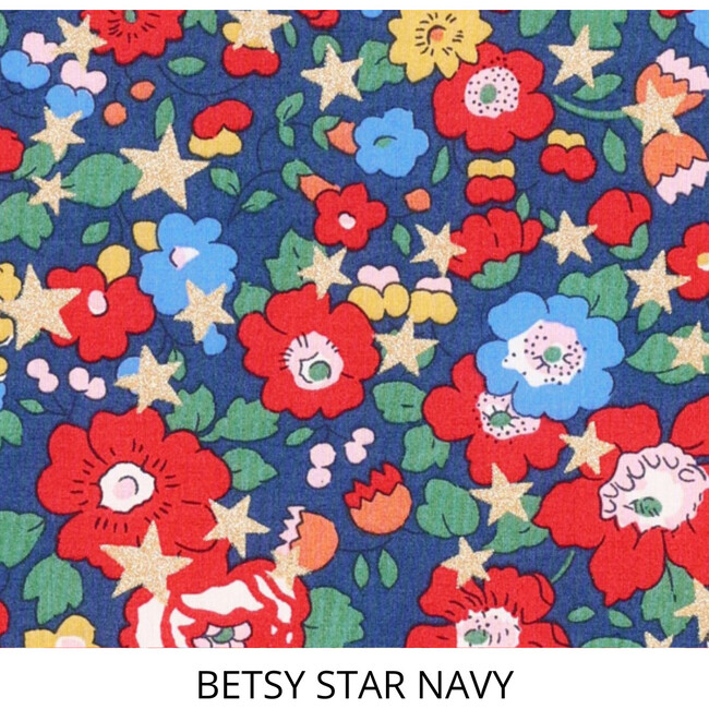 Liberty of London Children's Christmas Tree Design Classic Pink Pyjamas, Betsy Star Navy - Pajamas - 4