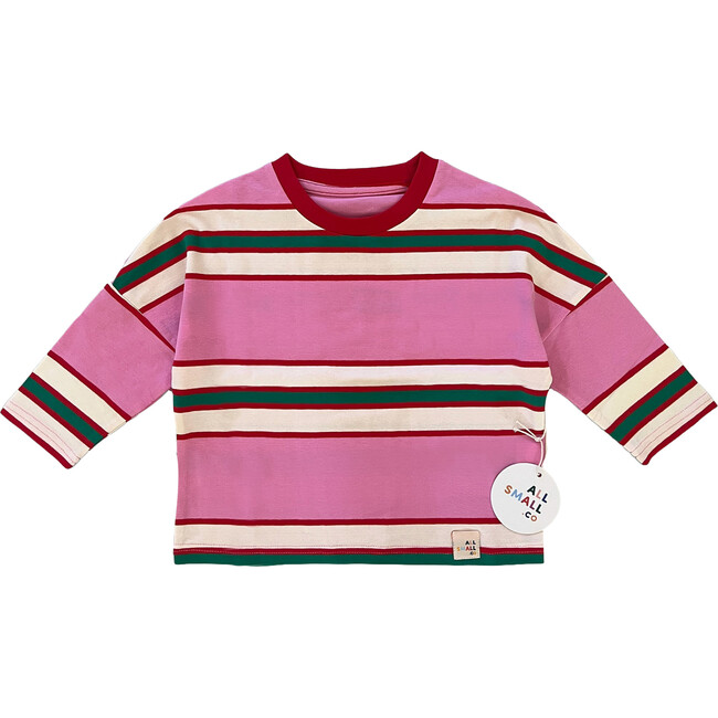 Throwback Tee - Pink, Stripes