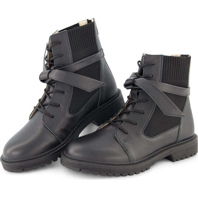 The Abilene Classic Leather Combat Boots, Black