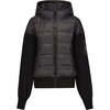 The  Serene Layla High Collar Zipper Hooded Puffer Jacket, Black - Puffers & Down Jackets - 1 - thumbnail