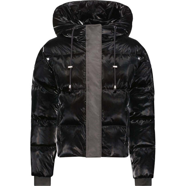 The  Magic Mangave High Collar Hood Bomber Jacket, Euphoric Noir & Grey - Puffers & Down Jackets - 2