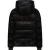 The  Chabalita Of Yesteryear Plush Sherpa Puffer Zipper Coat, Black & Ecru - Fleece & Sherpa Jackets - 2