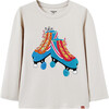 Retro Roller Skates Long Sleeve Tee, Beige - T-Shirts - 1 - thumbnail