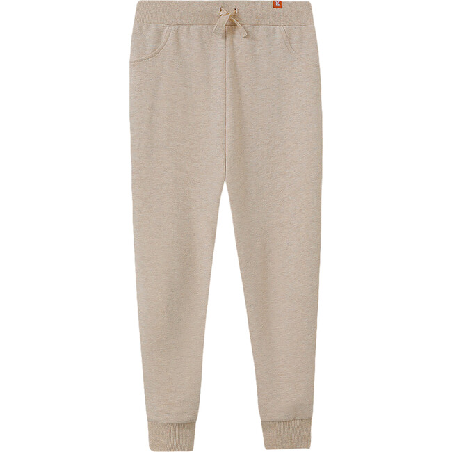 Combed Cotton Sweatpants, Beige