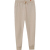 Combed Cotton Sweatpants, Beige - Pants - 1 - thumbnail