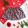 Liberty of London Girls Christmas Elasticated Skirt, Betsy Star Navy - Skirts - 2