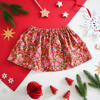 Liberty of London Girls Christmas Elasticated Skirt, Betsy Star Red - Skirts - 2