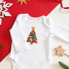 Liberty of London Christmas Tree Design Baby Bodysuit, Betsy Star Green - Bodysuits - 3