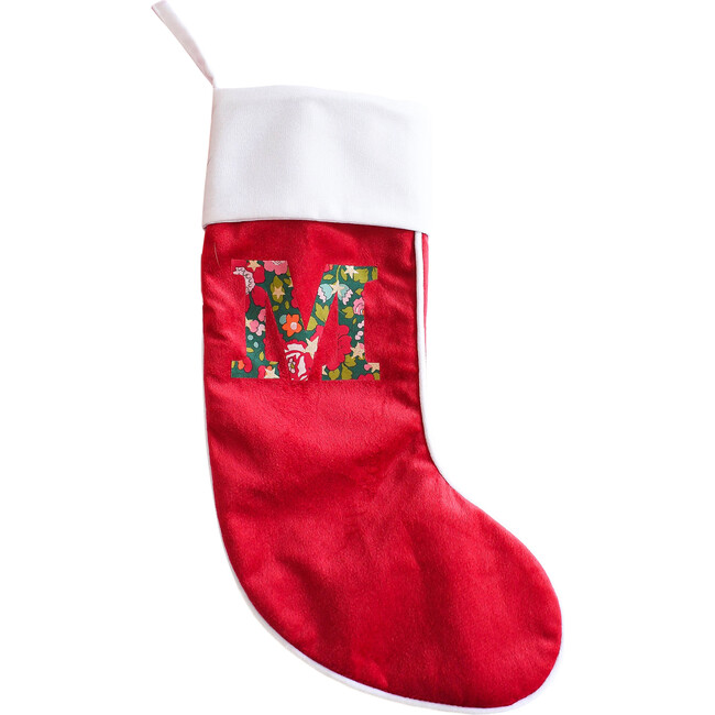 Liberty of London Children's Personalised Christmas Stocking, Red - Stockings - 1