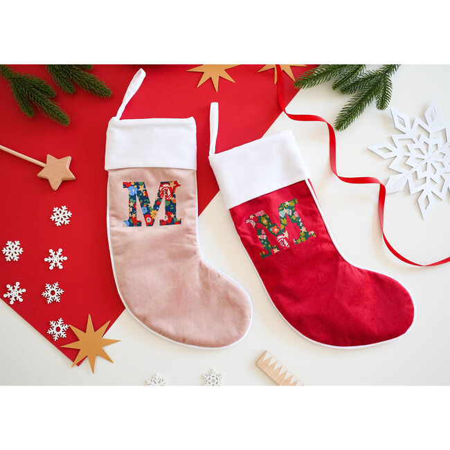 Liberty of London Children's Personalised Christmas Stocking, Pink - Stockings - 3