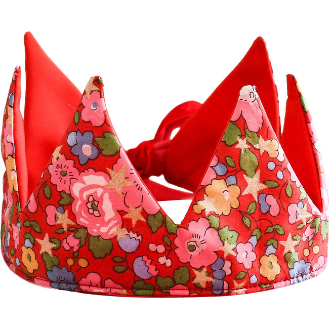 Liberty of London Children's Christmas Crown, Betsy Star Red - Hats - 1