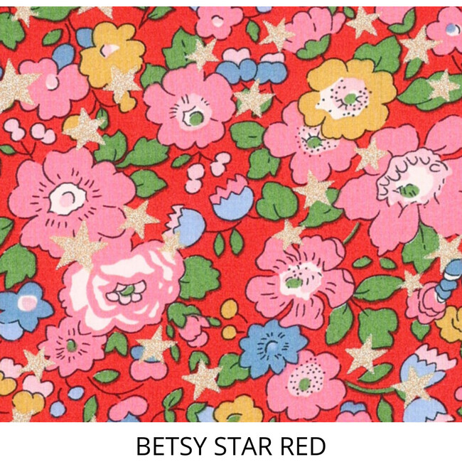 Liberty of London Children's Christmas Tree Design Classic Pink Pyjamas, Betsy Star Red - Pajamas - 4