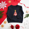 Liberty of London Children's Christmas Tree Children's Jumper, Navy - Sweatshirts - 3