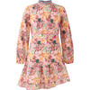 Lilah Floral Print Long Bishop Sleeve Dress, Multicolors - Dresses - 1 - thumbnail