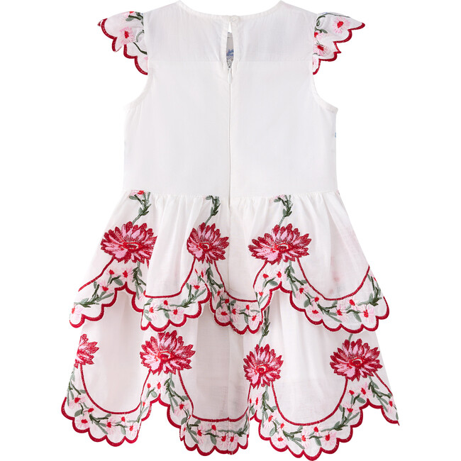 Babys Maisie Embroidered Frill Short Flutter Sleeve Dress, Multicolors - Dresses - 2