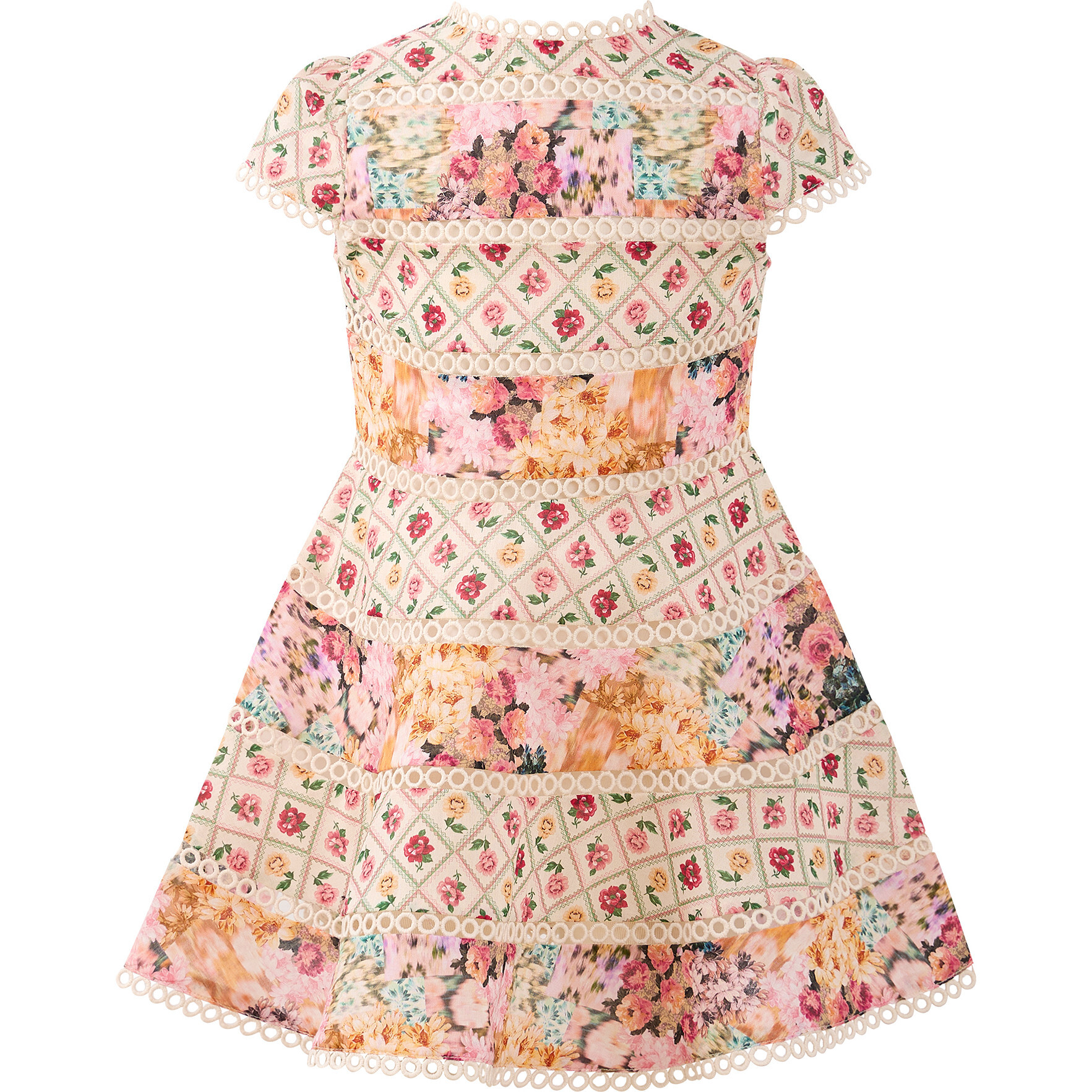 Baby Lilah Floral Print Short Sleeve Mini Dress, Multicolors - Dresses - 1
