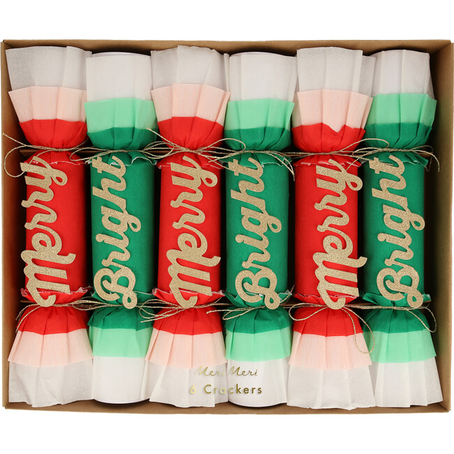 Merry & Bright Christmas Crepe Crackers - Favors - 1