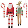 Long Legged Santa & Reindeer Decorations - Party Accessories - 1 - thumbnail
