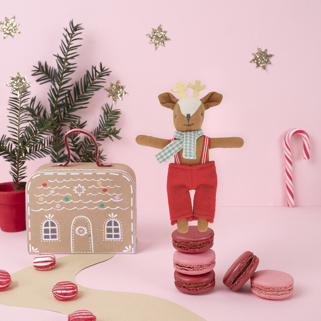 Reindeer Mini Doll & Suitcase - Soft Dolls - 2