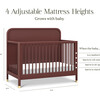 Brimsley Tambour 4-In-1 Convertible Crib, Crimson - Cribs - 3