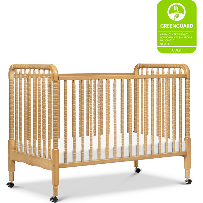 Jenny Lind 3-In-1 Convertible Crib, Honey - Cribs - 2