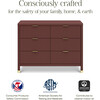 Brimsley Tambour 6-Drawer Assembled Dresser, Crimson - Dressers - 5