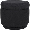 Enoki Storage Boucle Ottoman, Black - Ottomans - 1 - thumbnail