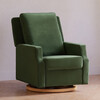 Crewe Electronic Recliner & Swivel Glider, Forest Green Velvet & Light Wood - Glider - 9