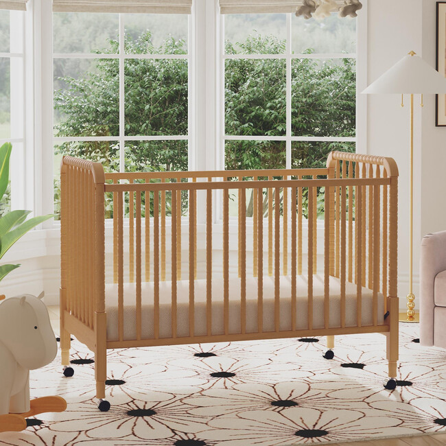 Jenny Lind 3-In-1 Convertible Crib, Honey - Cribs - 8