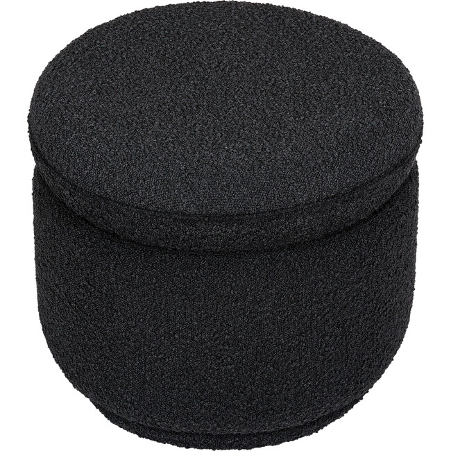 Enoki Storage Boucle Ottoman, Black - Ottomans - 3