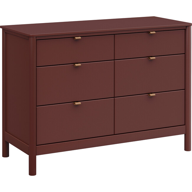 Bondi 6-Drawer Assembled Dresser, Crimson