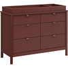 Bondi 6-Drawer Assembled Dresser, Crimson - Dressers - 3