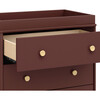 Lolly 3-Drawer Dresser With Removable Changing Tray, Crimson & Natural - Dressers - 5