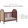 Bondi Cane 3-In-1 Convertible Crib, Crimson & Natural Cane - Cribs - 5