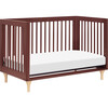 Lolly 3-In-1 Convertible Crib With Toddler Bed Conversion Kit, Crimson & Natural - Cribs - 5