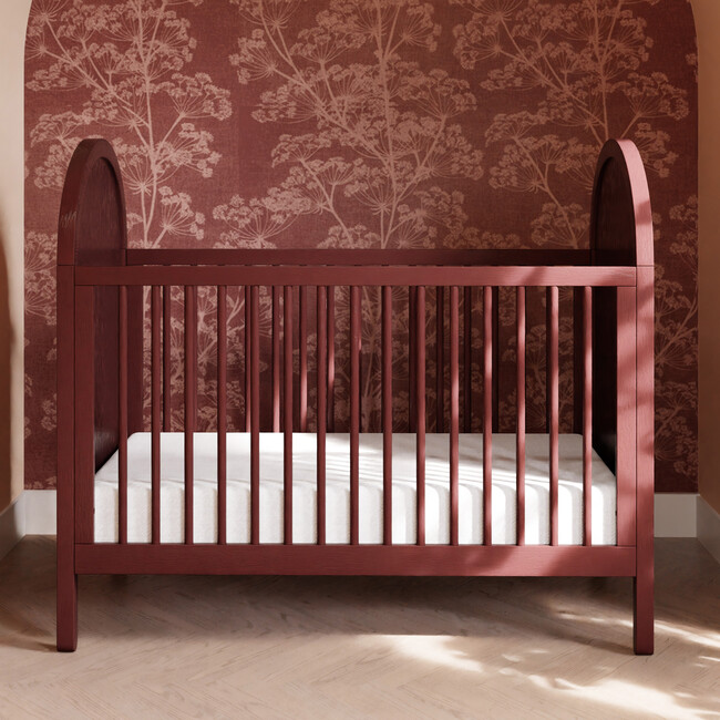 Bondi Cane 3-In-1 Convertible Crib, Crimson & Natural Cane - Cribs - 9