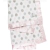 Luxe Dot Baby Blanket, Pink - Blankets - 1 - thumbnail