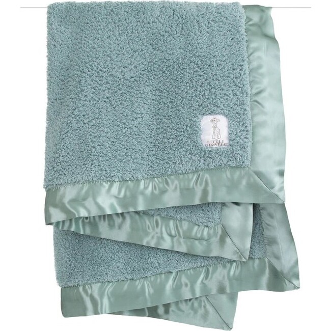 Chenille Stroller Baby Blanket, Sage - Blankets - 1