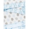 Luxe Dot Baby Blanket, Blue - Blankets - 2