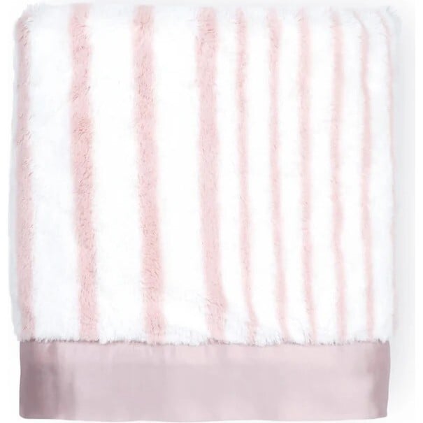 Luxe Strand Baby Blanket, Dusty Pink - Blankets - 1