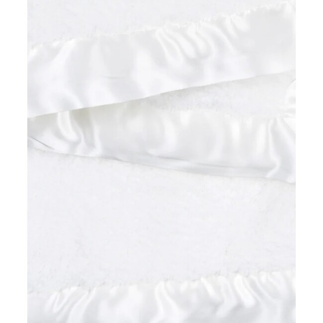 Chenille Stroller Baby Blanket, White - Blankets - 2