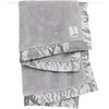 Chenille Stroller Baby Blanket, Silver - Blankets - 1 - thumbnail