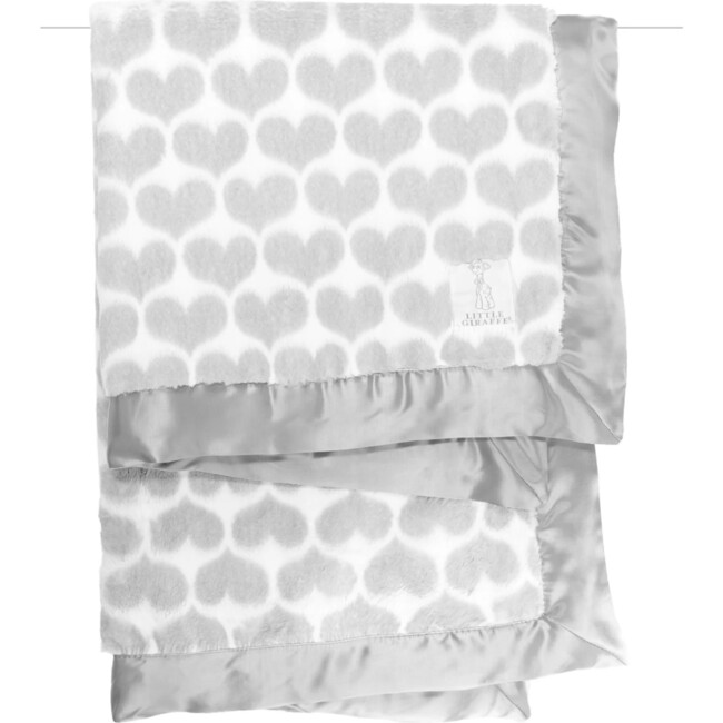 Luxe Heart Army Baby Blanket, Silver - Blankets - 1