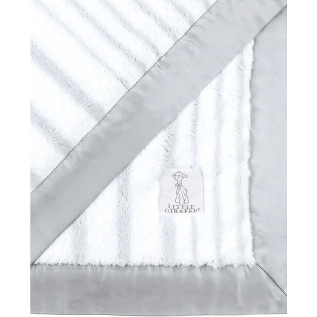 Luxe Strand Baby Blanket, Silver - Blankets - 2