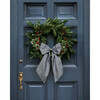 Wreath Bow, Navy French Ticking - Wreaths - 2