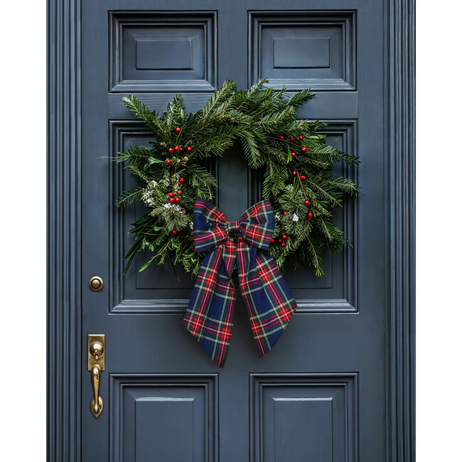 Wreath Bow, Windsor Tartan - Wreaths - 2