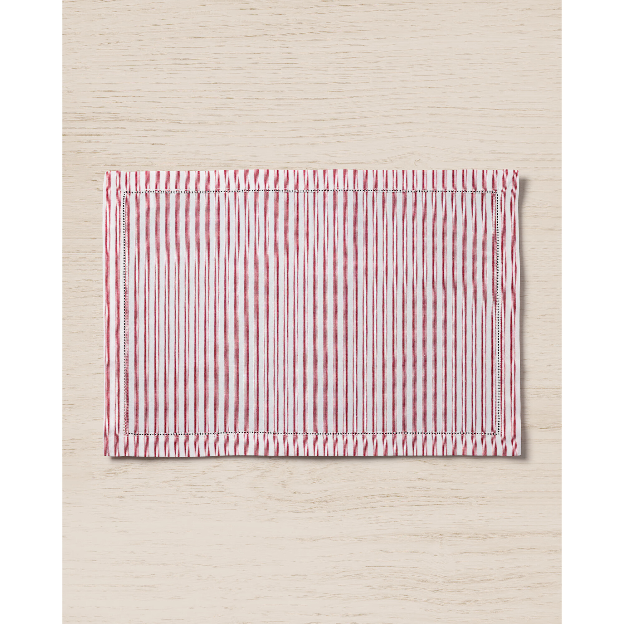 Set of 4 Placemats, Antique Red Ticking - Tableware - 1