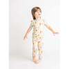 Chasing Waves Surfboard Two-Piece Bamboo Short Sleeve Kids Pajama Pants Set Beige/Multi - Mixed Apparel Set - 2