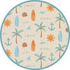 Chasing Waves Surfboard Two-Piece Bamboo Short Sleeve Kids Pajama Pants Set Beige/Multi - Mixed Apparel Set - 4