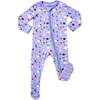 Soft & Stretchy Zipper Footie, Luna Lavender - Footie Pajamas - 1 - thumbnail